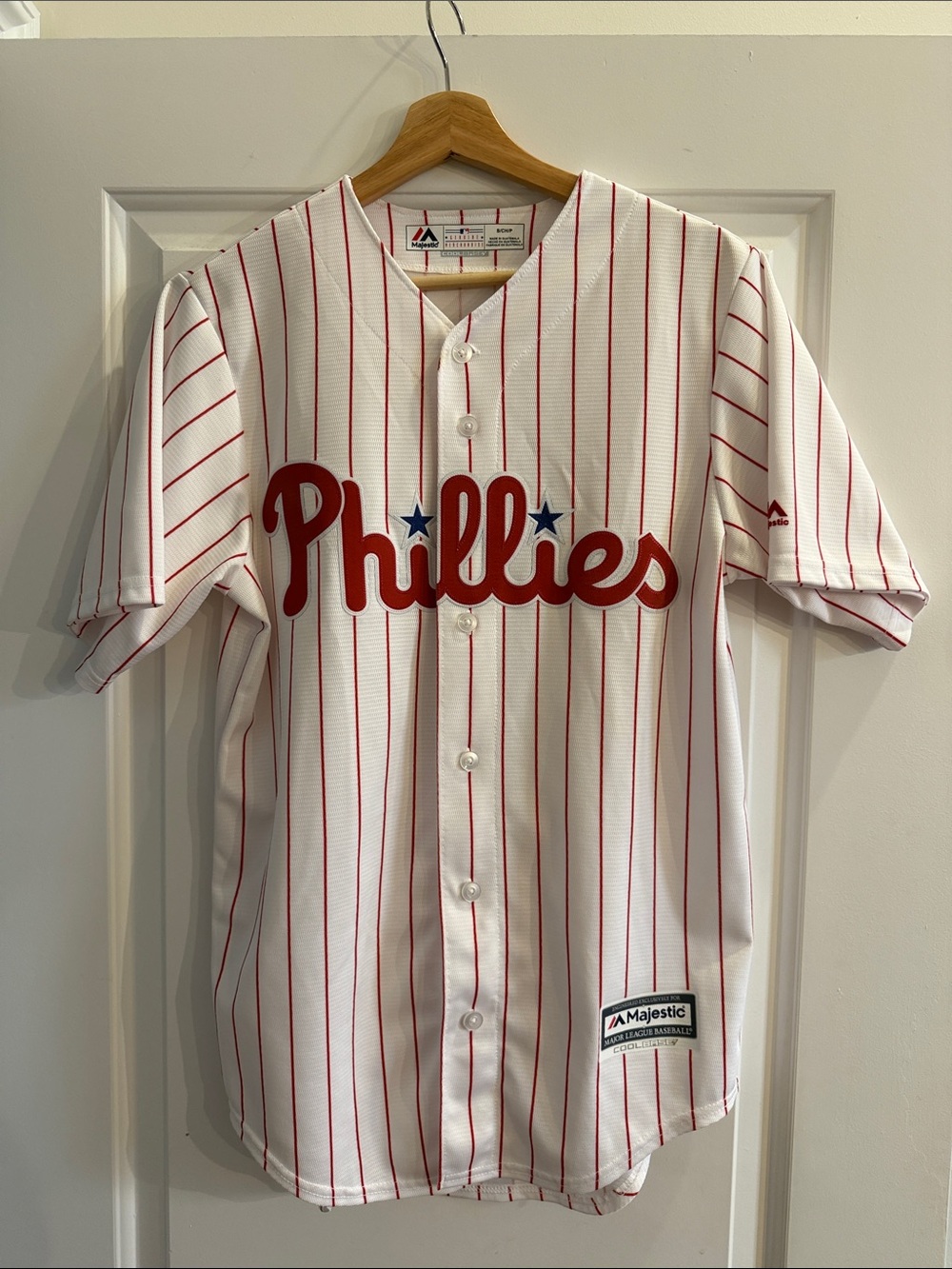 Majestic Philadelphia Phillies Bryce Harper Pinstripe Jersey Men’s Small